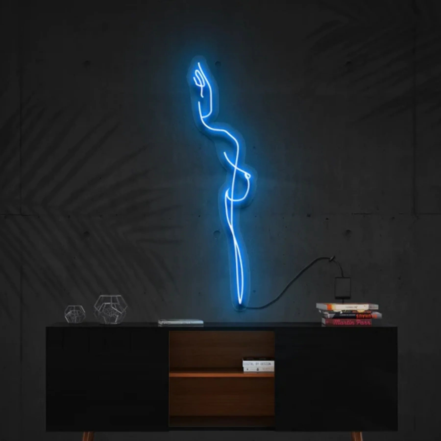 Sexy Porträt-Neonkunstwerk – Ihr persönliches Highlight in Neon