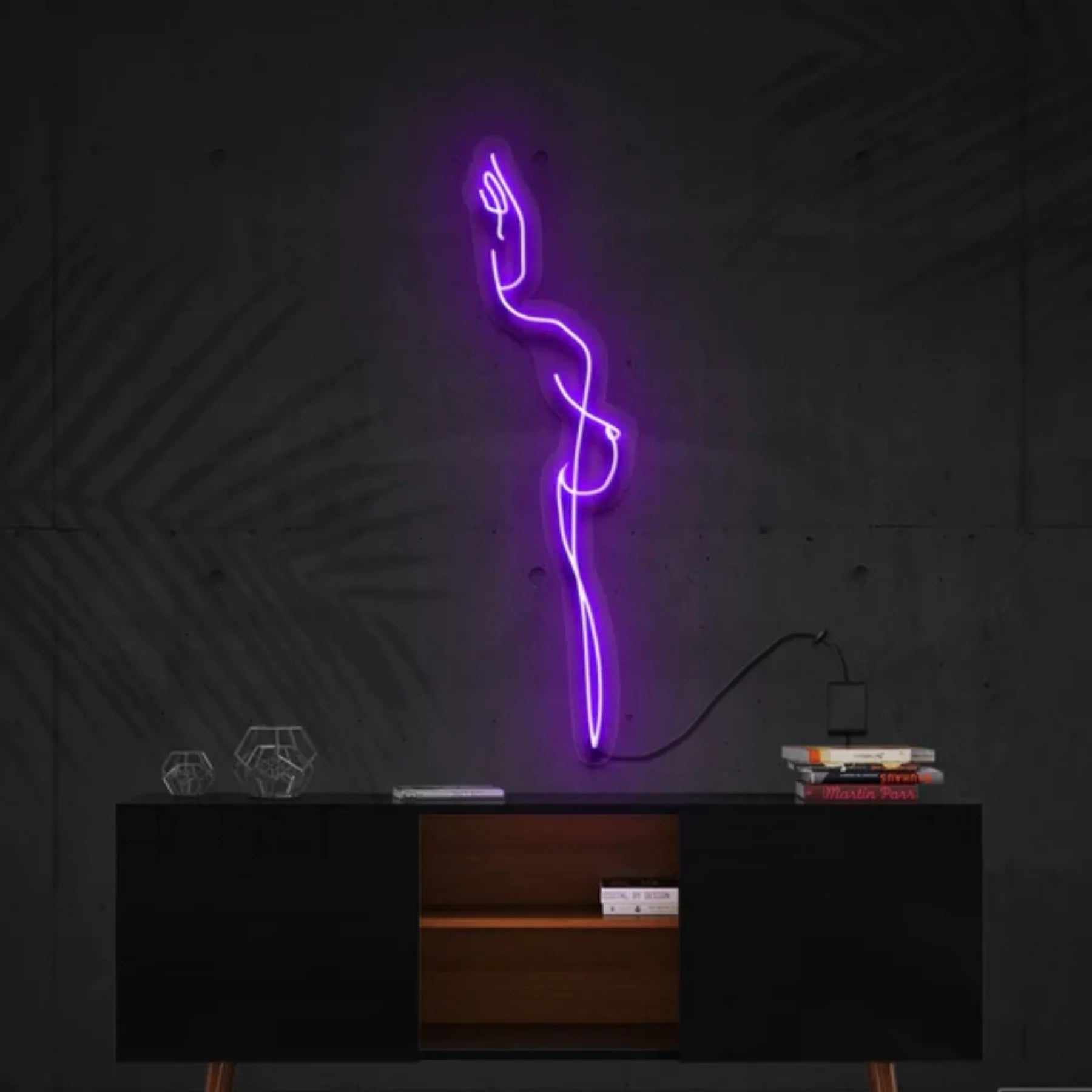 Sexy Porträt-Neonkunstwerk – Ihr persönliches Highlight in Neon