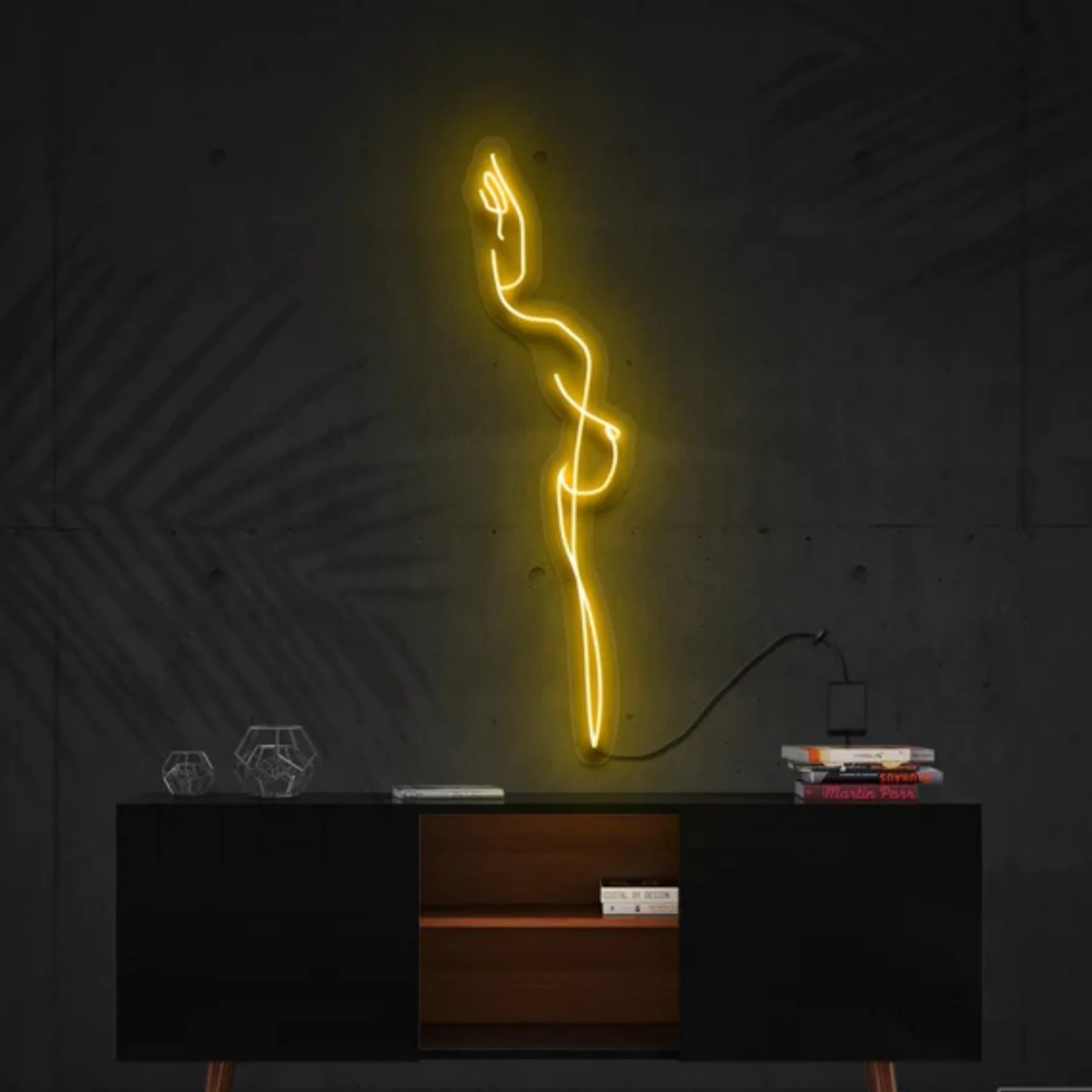 Sexy Porträt-Neonkunstwerk – Ihr persönliches Highlight in Neon
