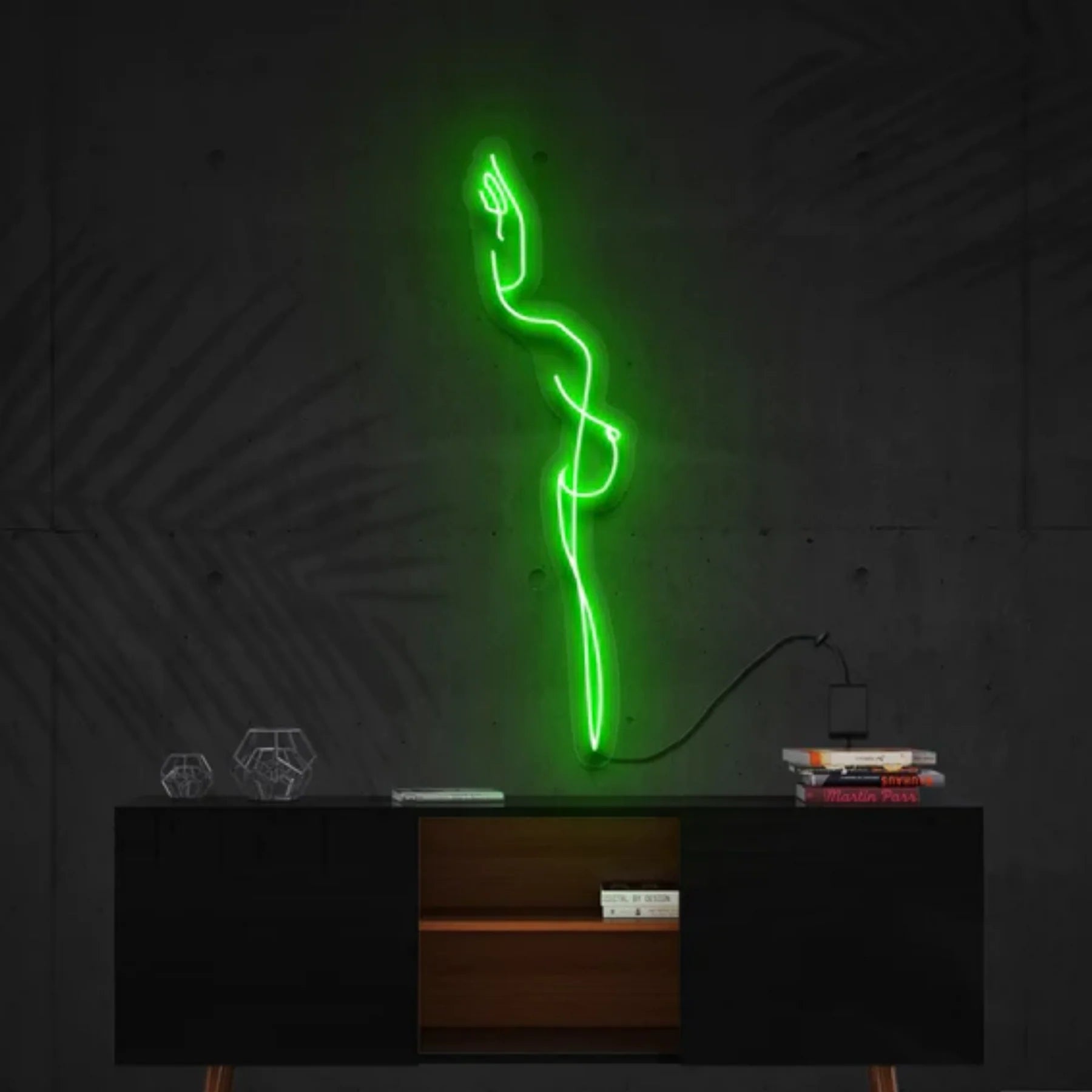 Sexy Porträt-Neonkunstwerk – Ihr persönliches Highlight in Neon