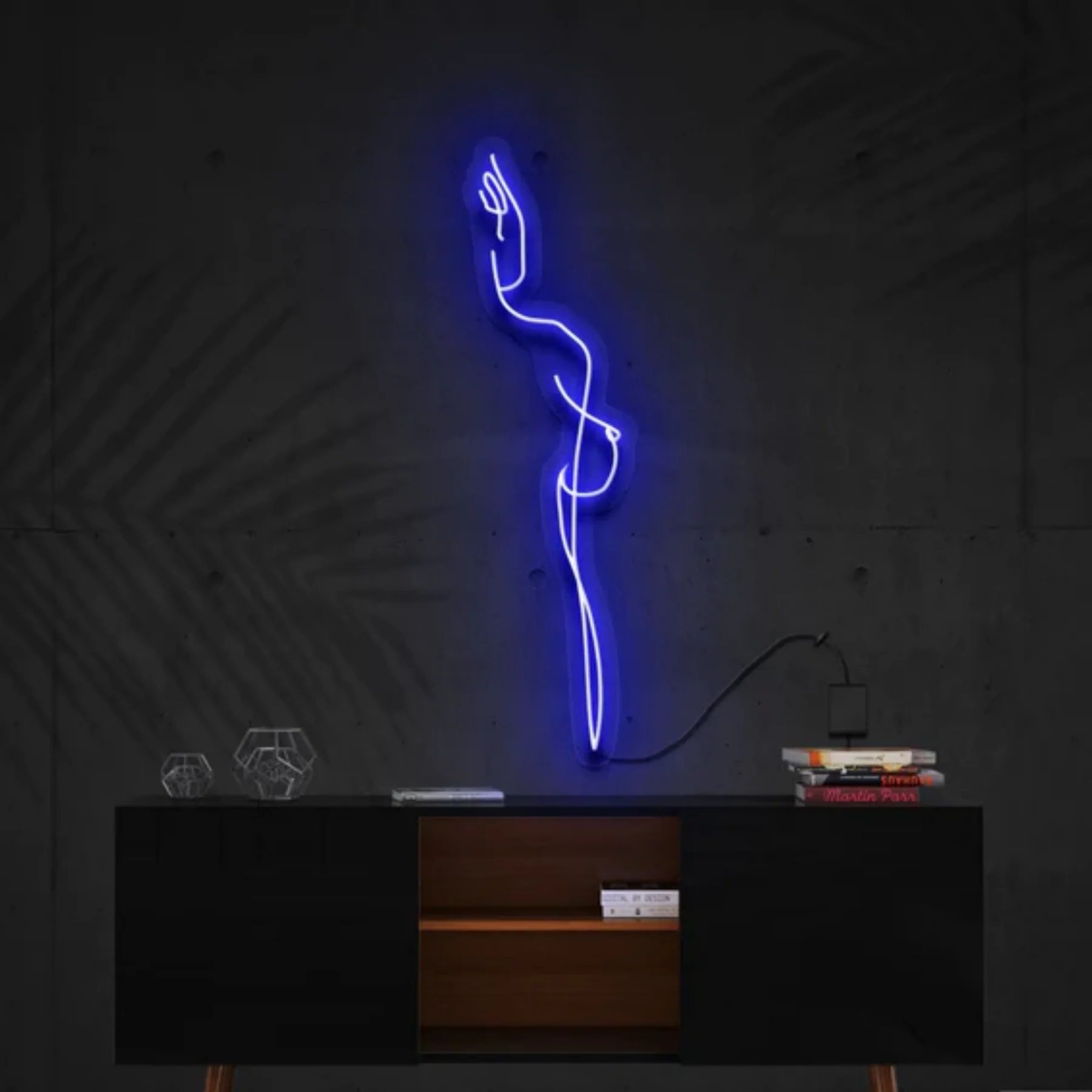 Sexy Porträt-Neonkunstwerk – Ihr persönliches Highlight in Neon