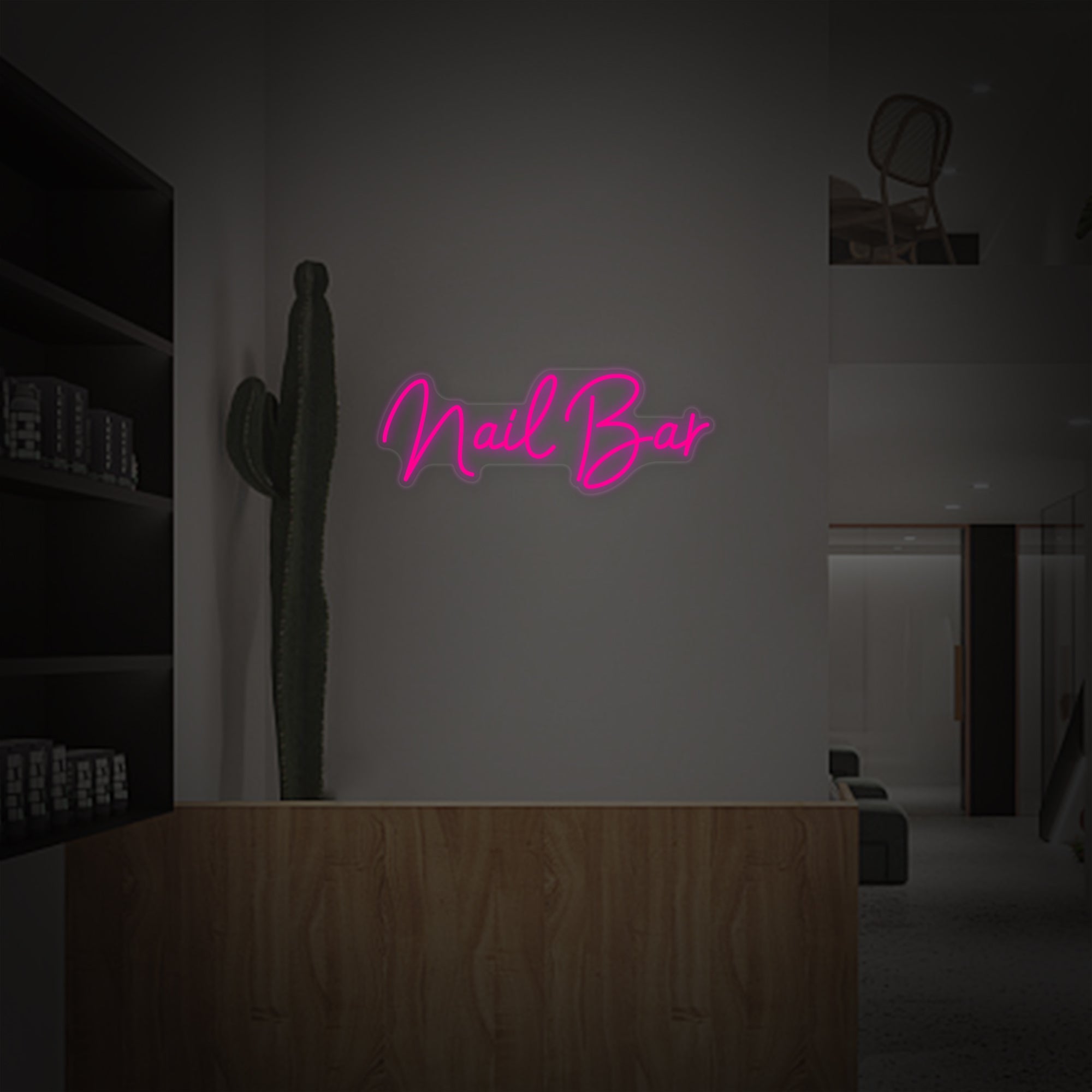 "Nail Bar" Neonschrift