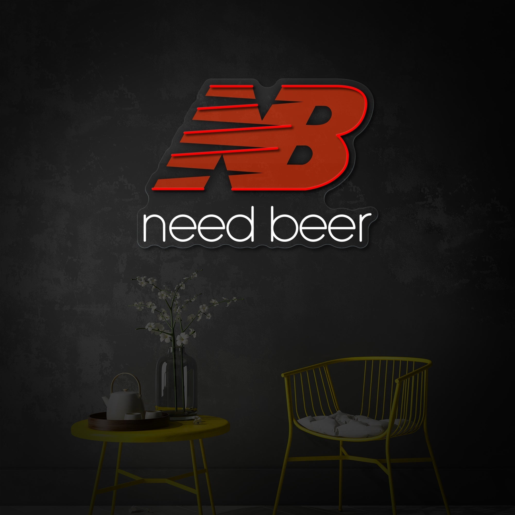 "Need Beer" UV-bedruckt LED-Neonschild