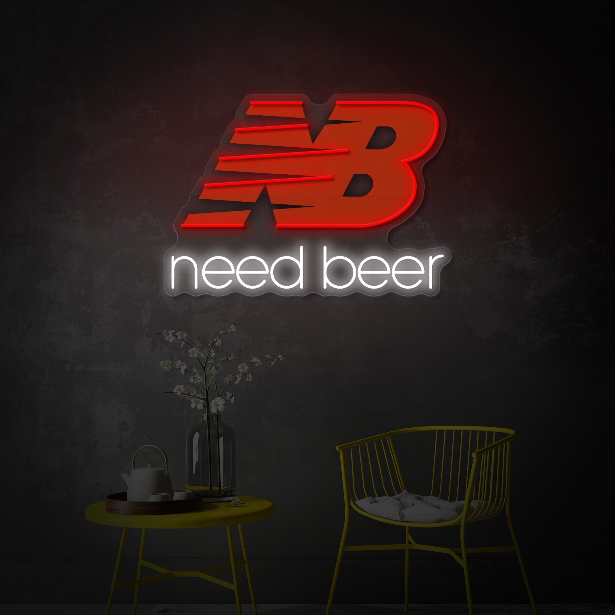 "Need Beer" UV-bedruckt LED-Neonschild