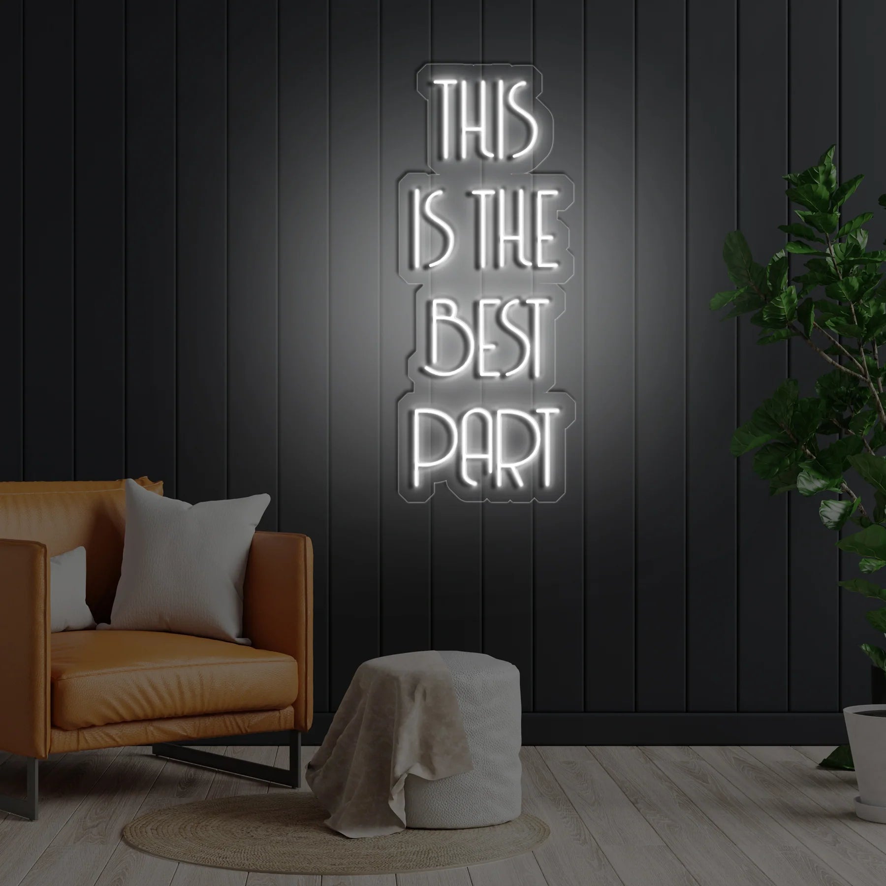 Neon Kunstwerk „This Is The Best Part“