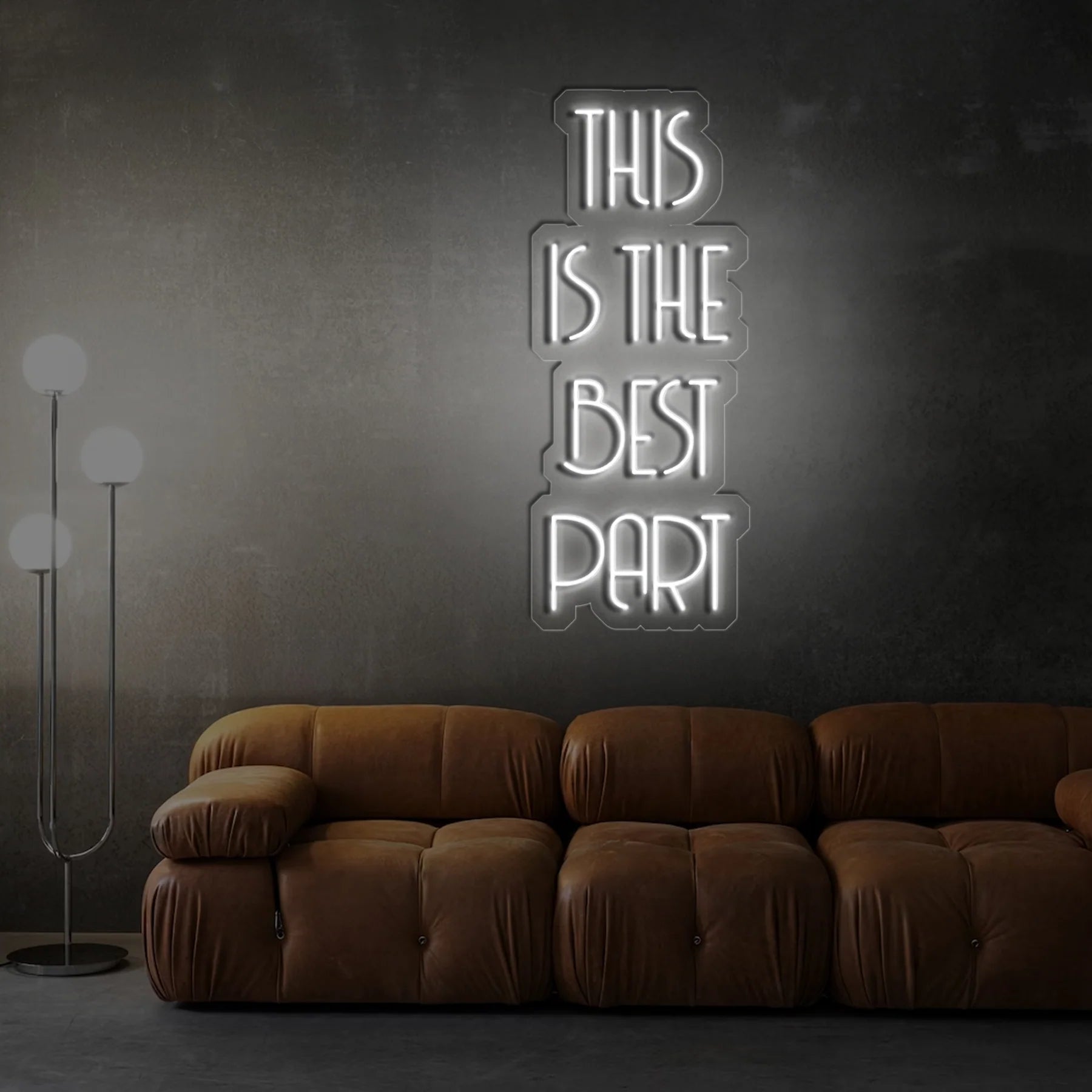 Neon Kunstwerk „This Is The Best Part“
