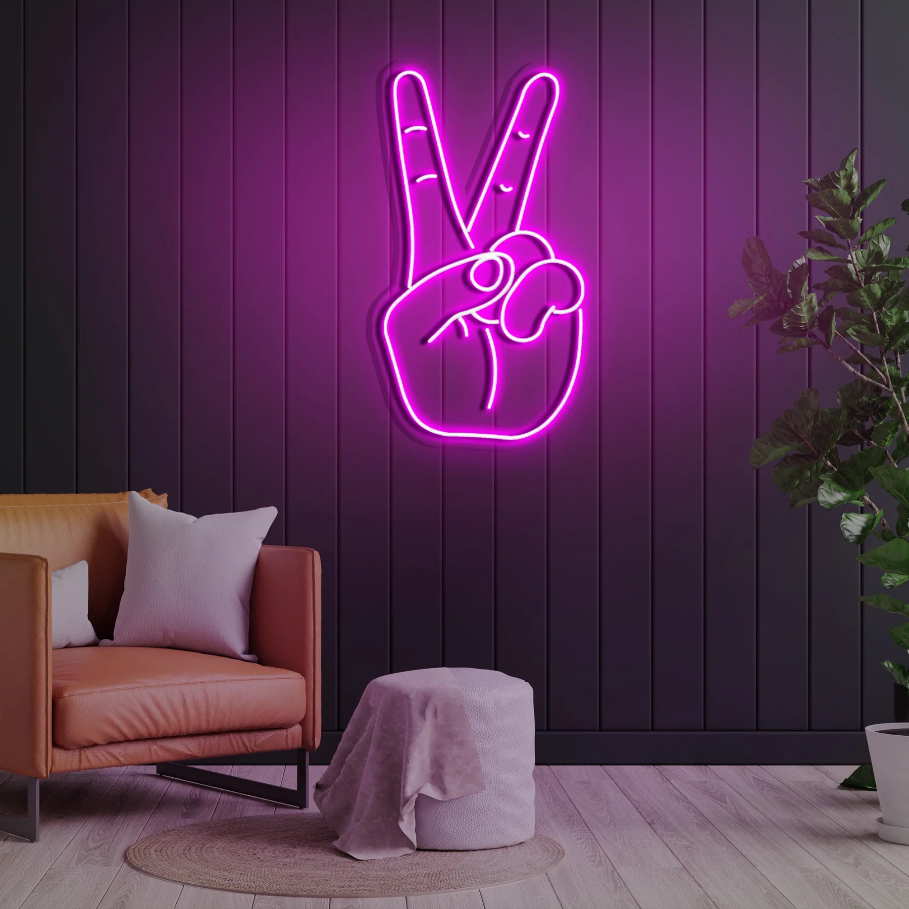 Neonlicht mit Scissorhands-Logo – Ihr ikonisches Kunstwerk in Neon