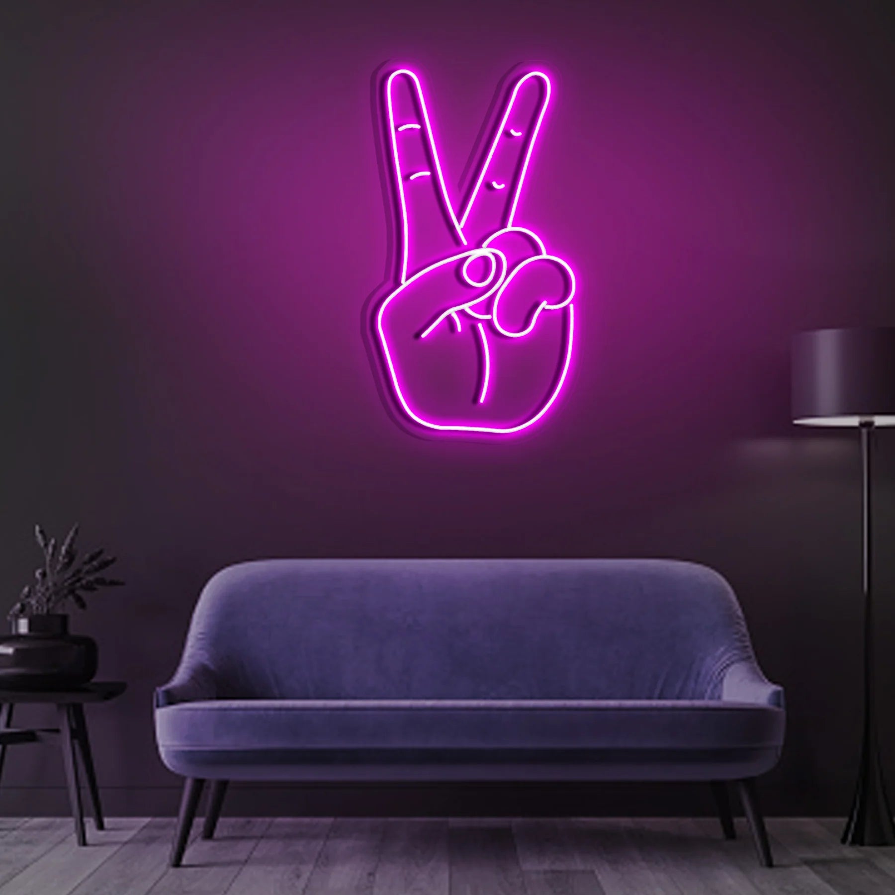 Neonlicht mit Scissorhands-Logo – Ihr ikonisches Kunstwerk in Neon