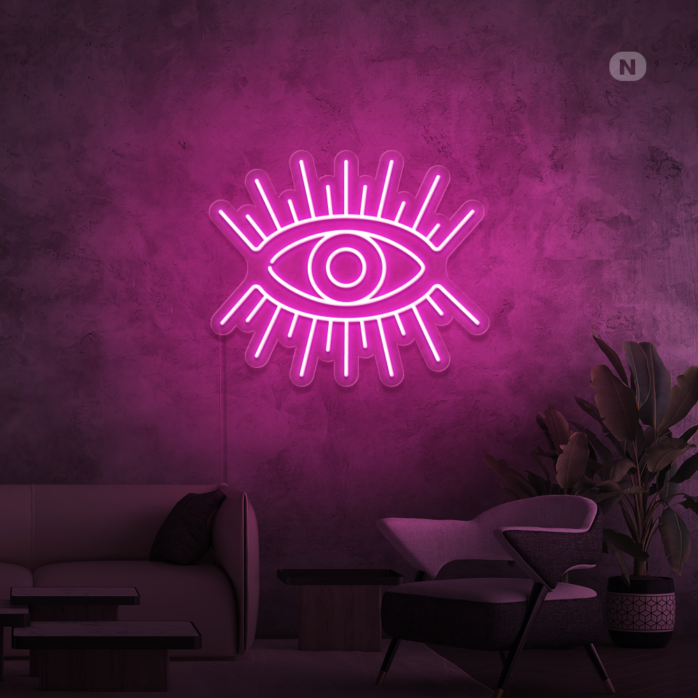 Neon Schild Künstlerisches Auge