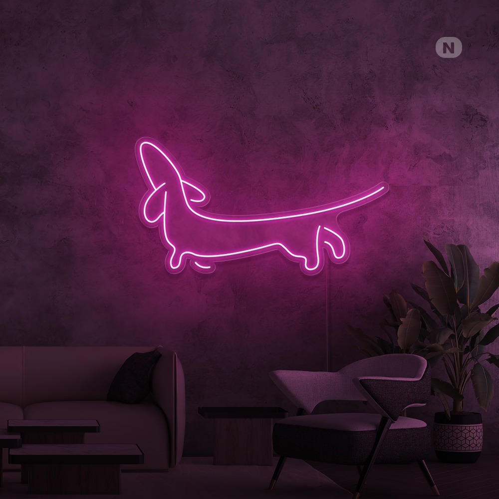 Neon Schild Dackel