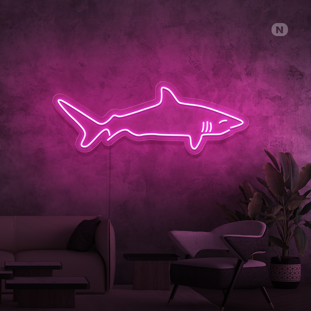 Neon Schild Hai