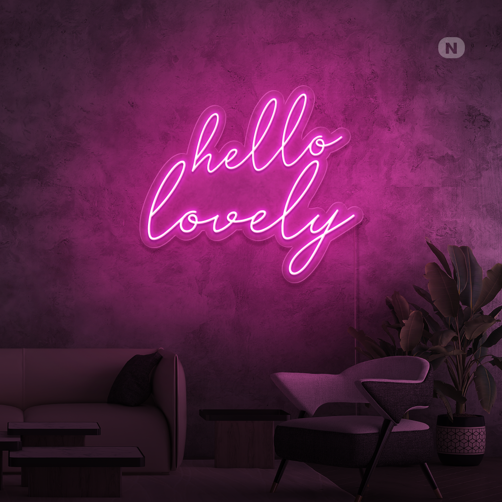 Neon Schild Hello Lovely