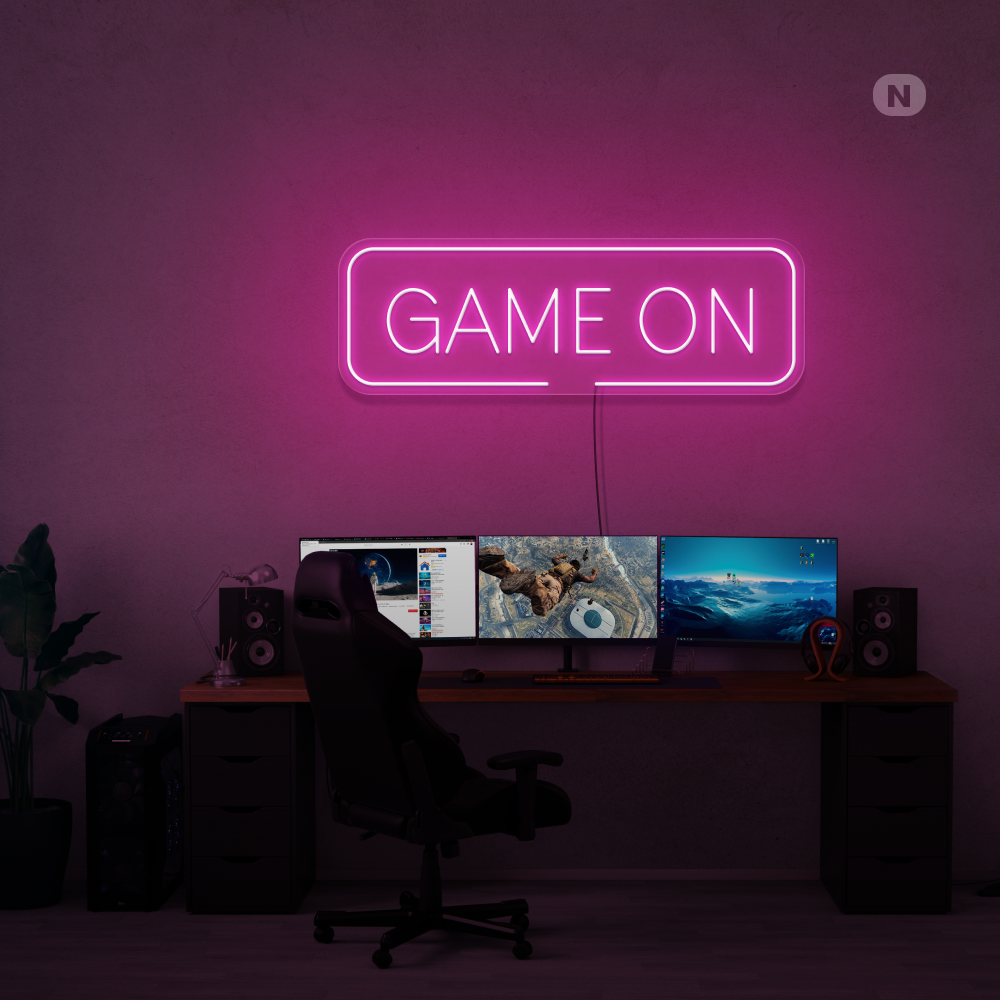 Neon Schild Game On