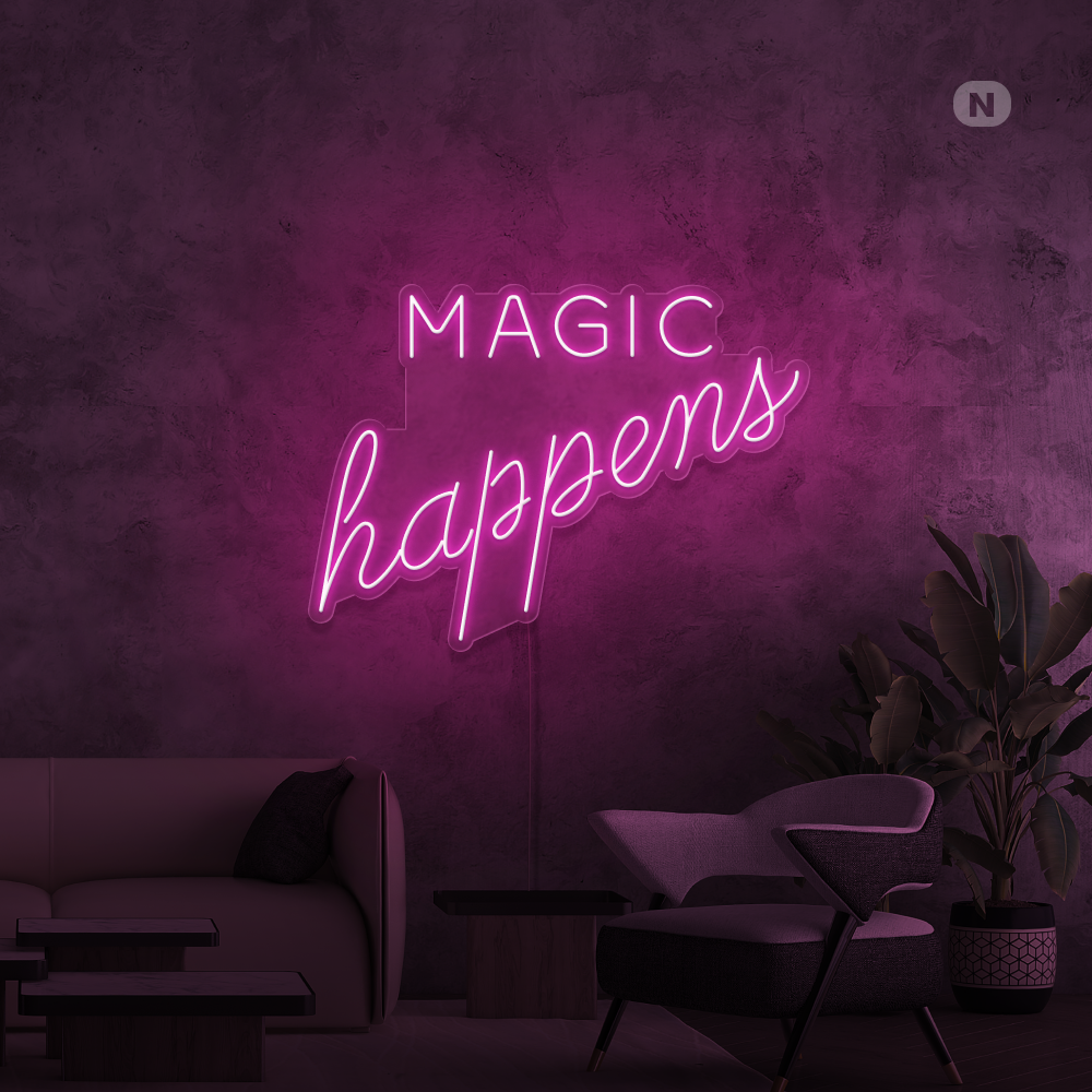 Neon Schild Magic Happens