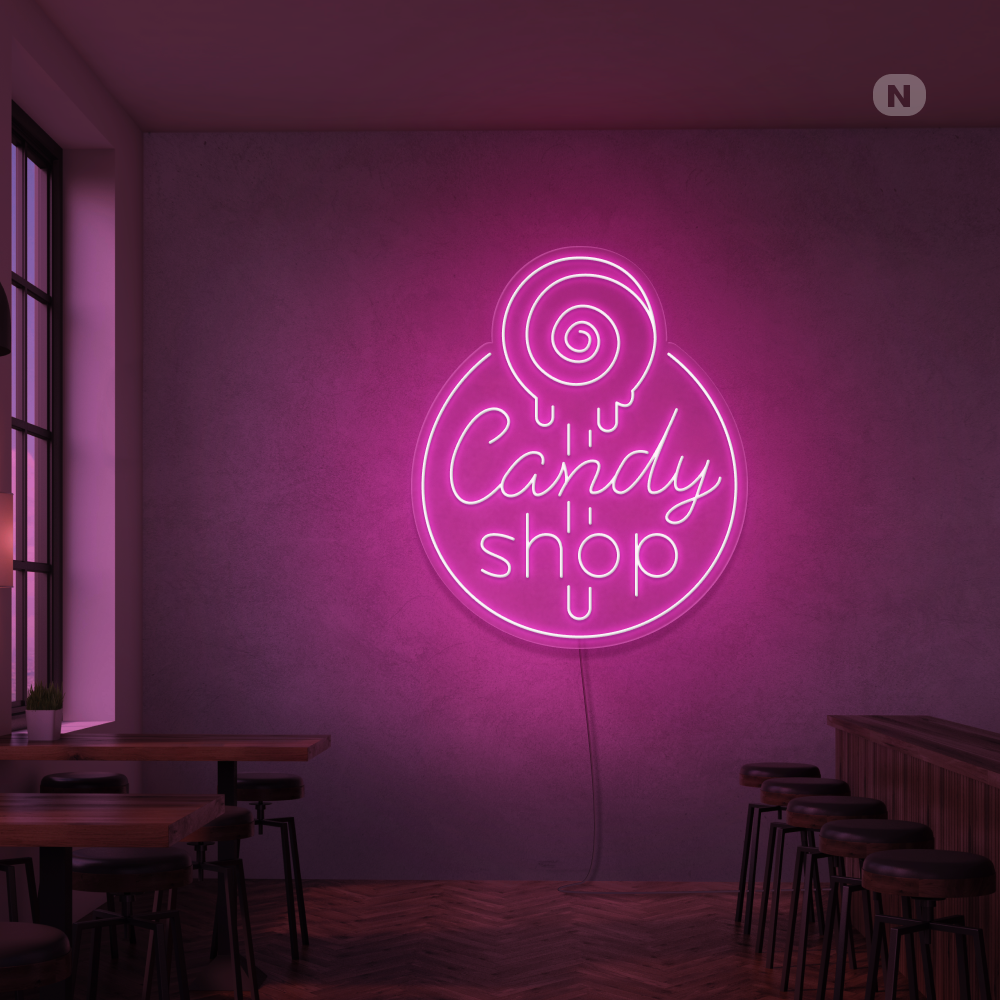 Neon Schild Candy Shop