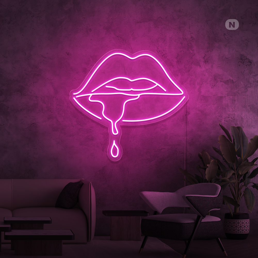 Neon Schild Ätzende Lippe
