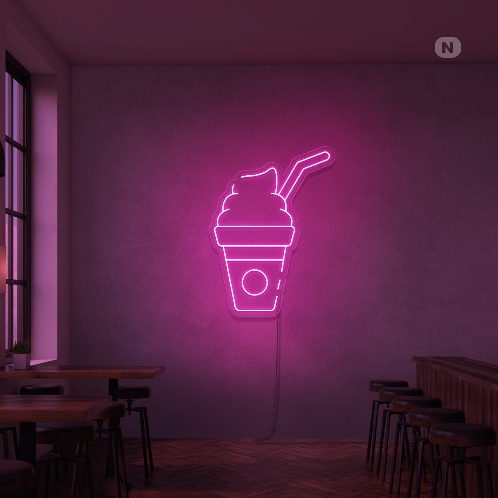 Neon Schild Milchshake