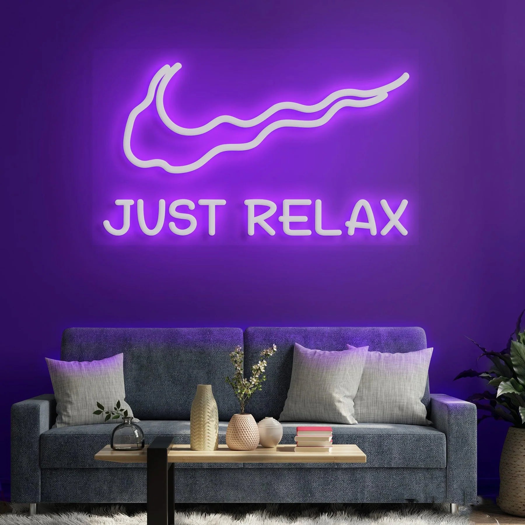 Neonschild „Just Relax“ – Ihre leuchtende Einladung zur Entspannung