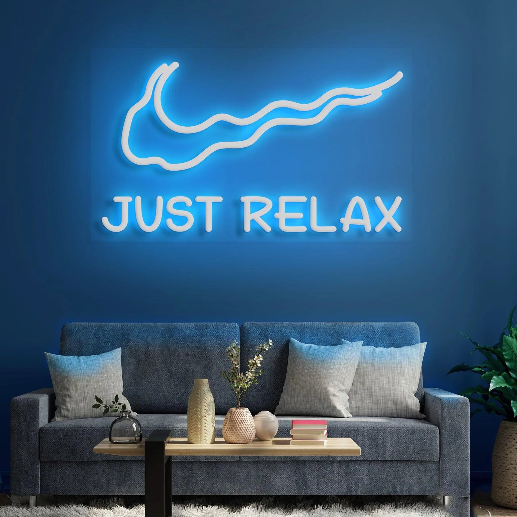 Neonschild „Just Relax“ – Ihre leuchtende Einladung zur Entspannung