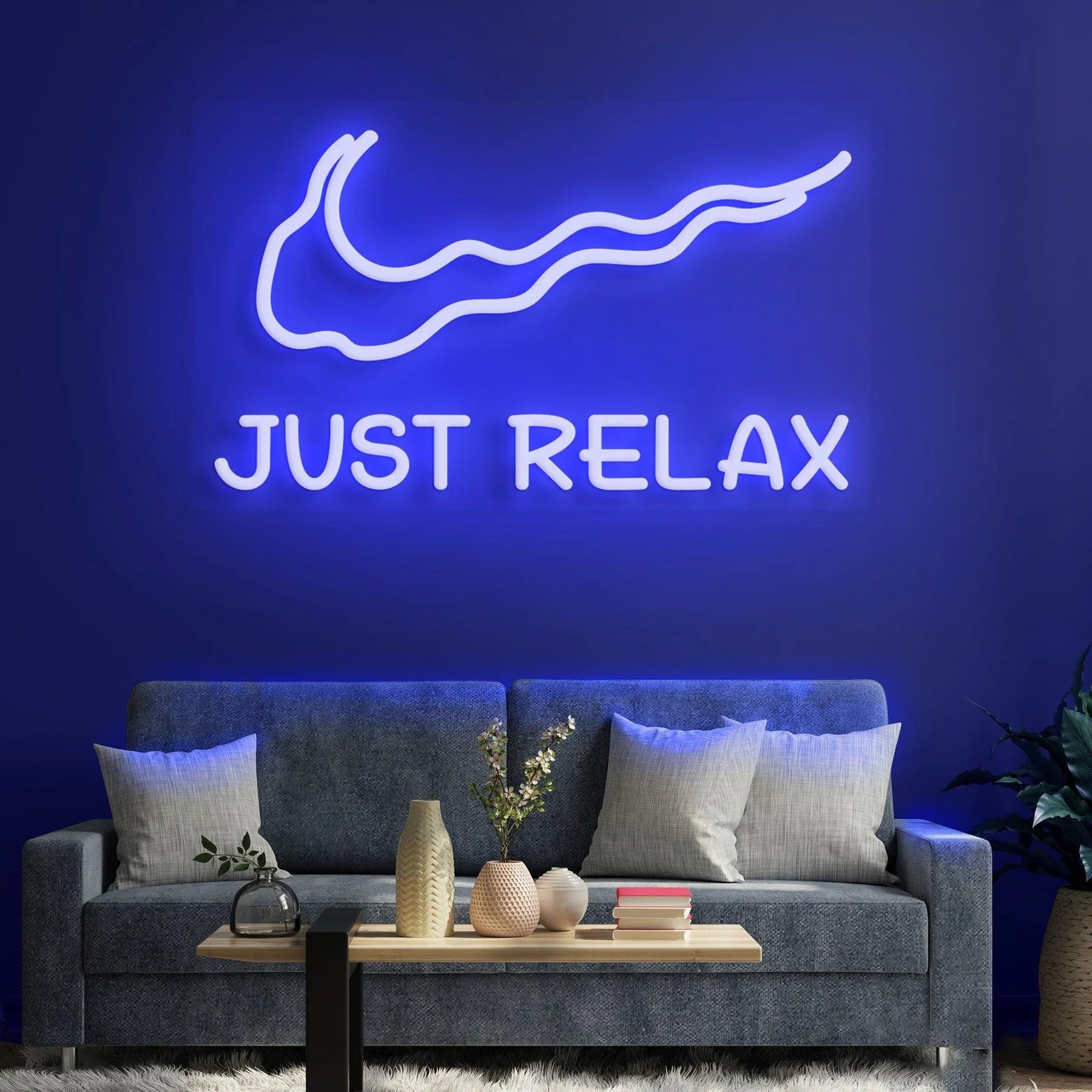 Neonschild „Just Relax“ – Ihre leuchtende Einladung zur Entspannung