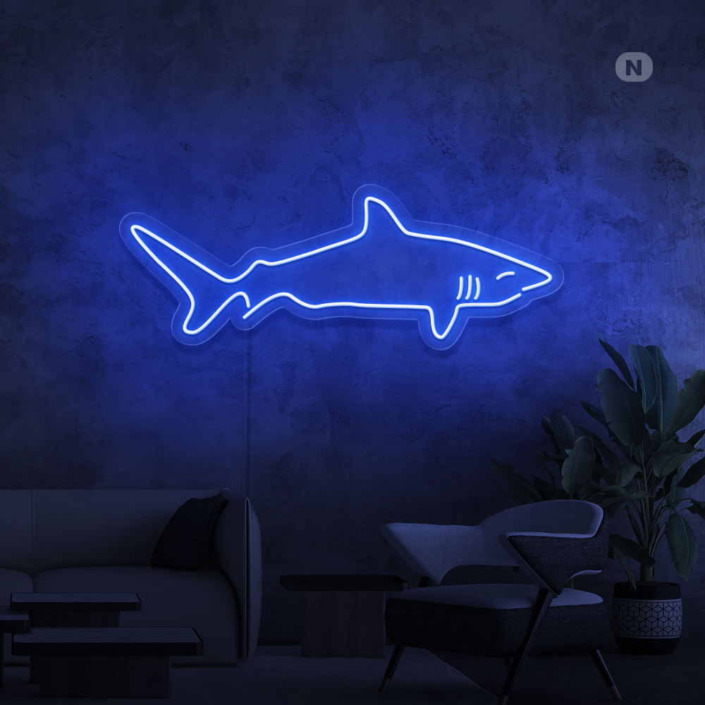 Neon Schild Hai
