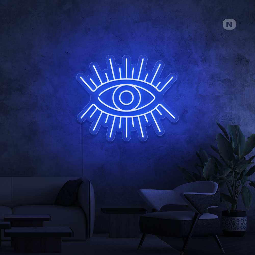 Neon Schild Künstlerisches Auge