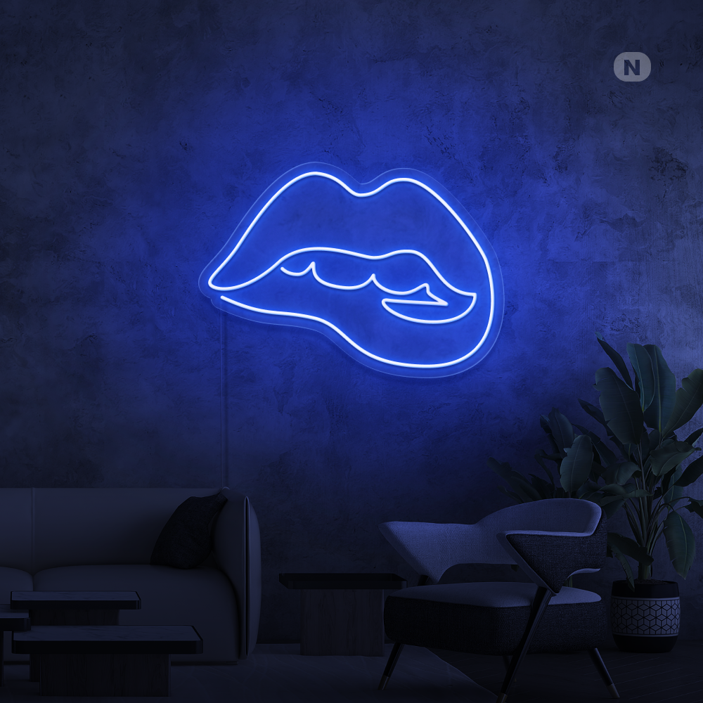Neon Schild Verführerische Lippe