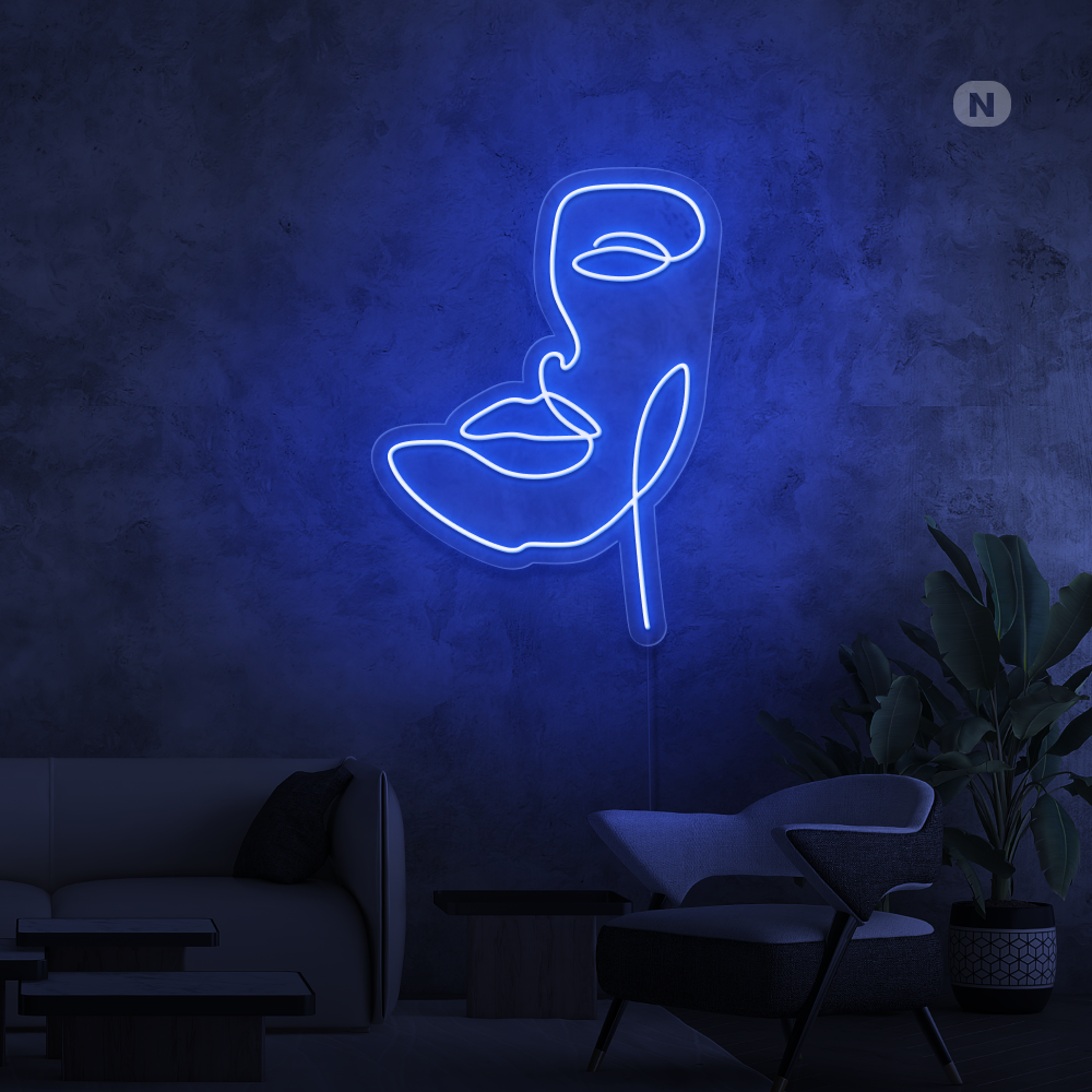 Neon Schild Maske