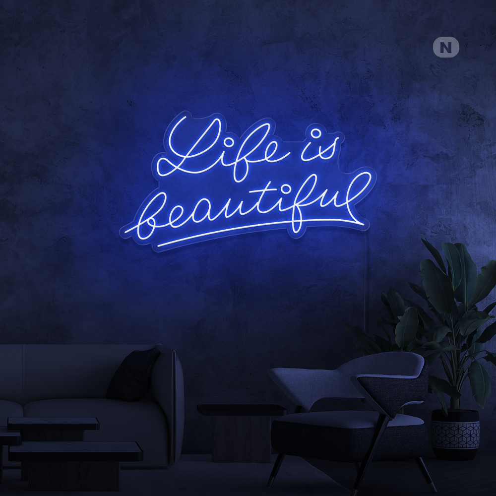 Neon Schild Leben Zitat 2