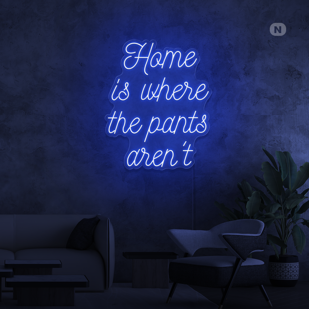Neon Schild Zitat Zuhause
