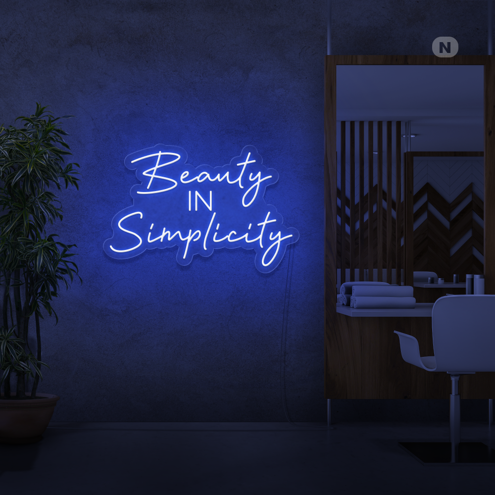Neon Schild Beauty in Simplicity