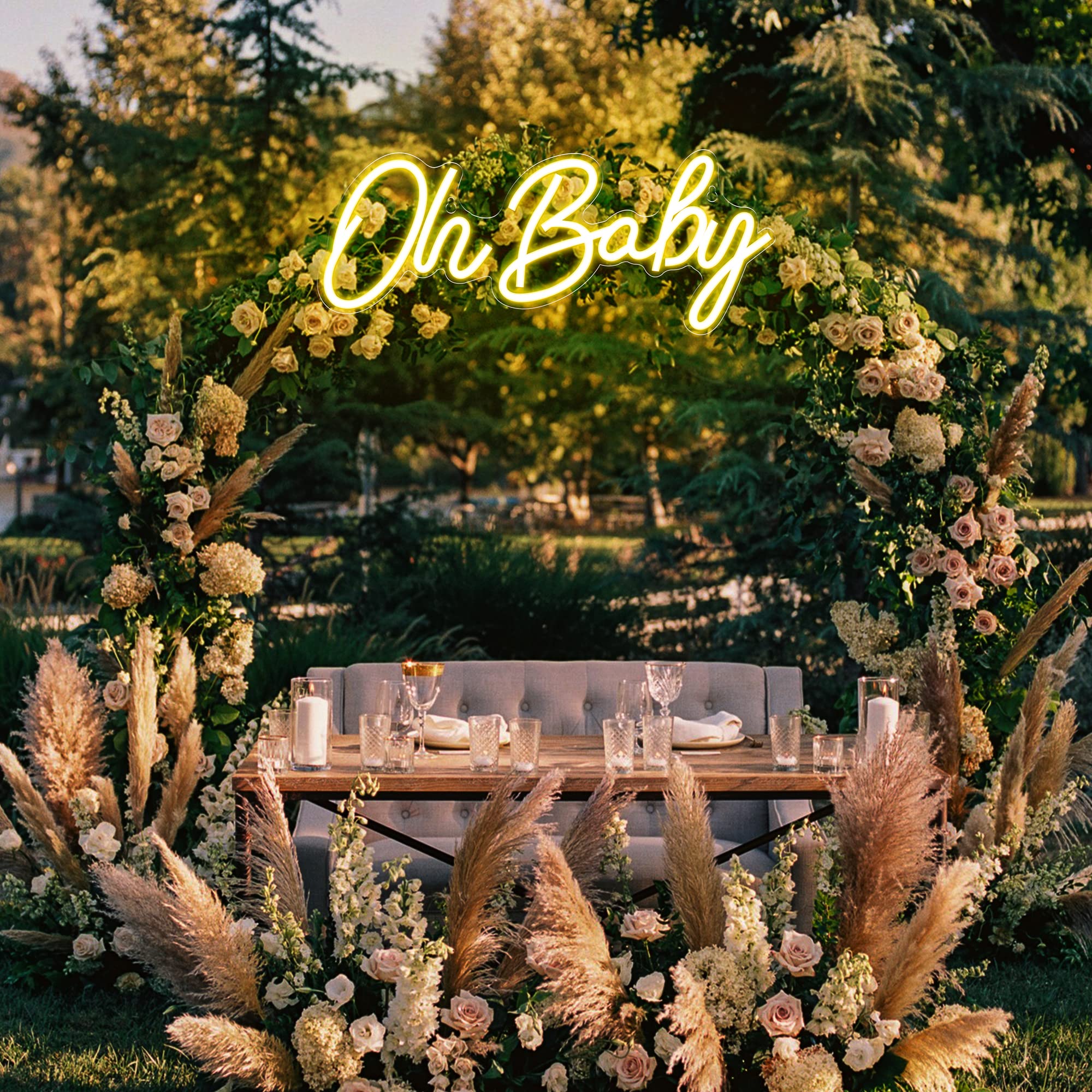 „Oh Baby“-Leuchtreklame