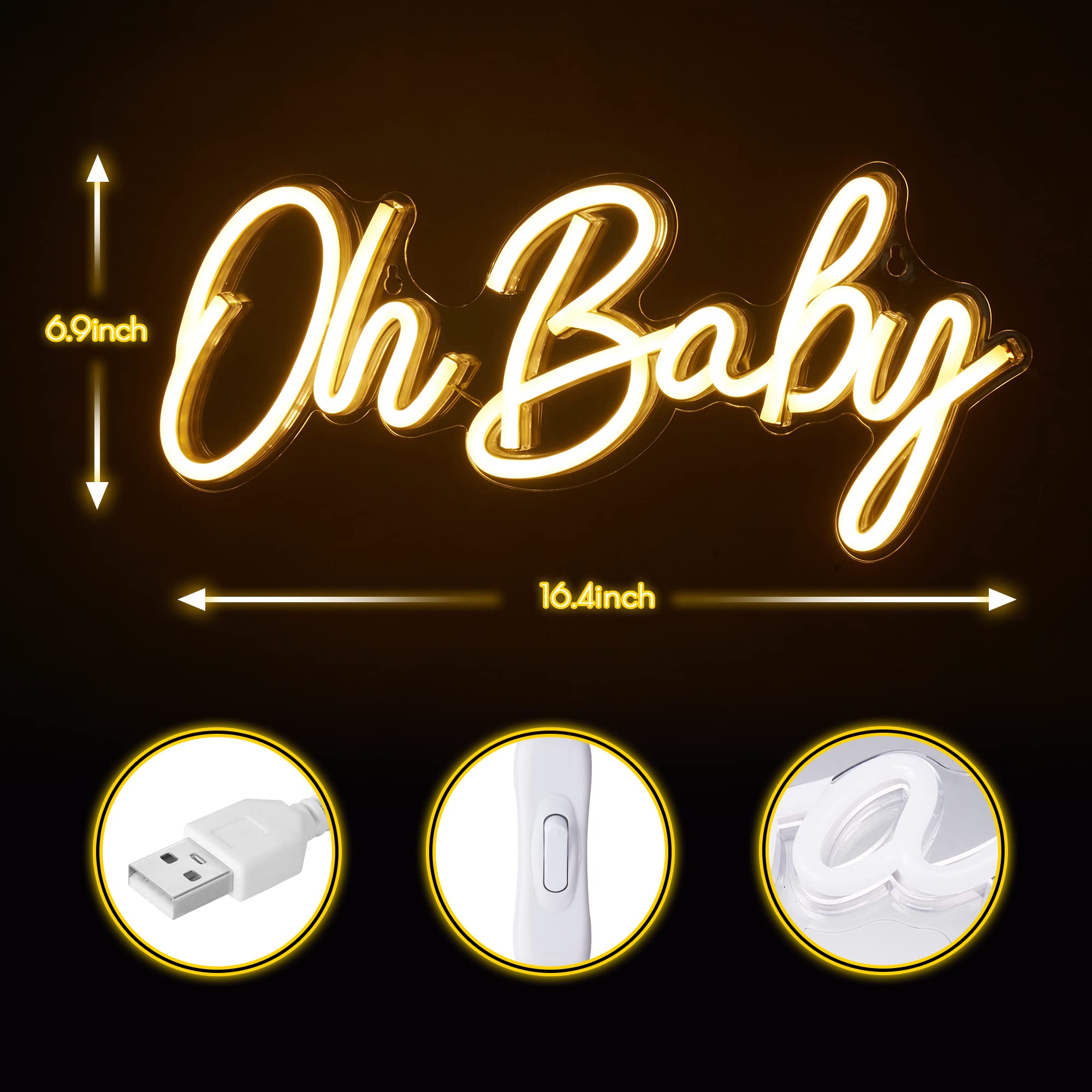 „Oh Baby“-Leuchtreklame