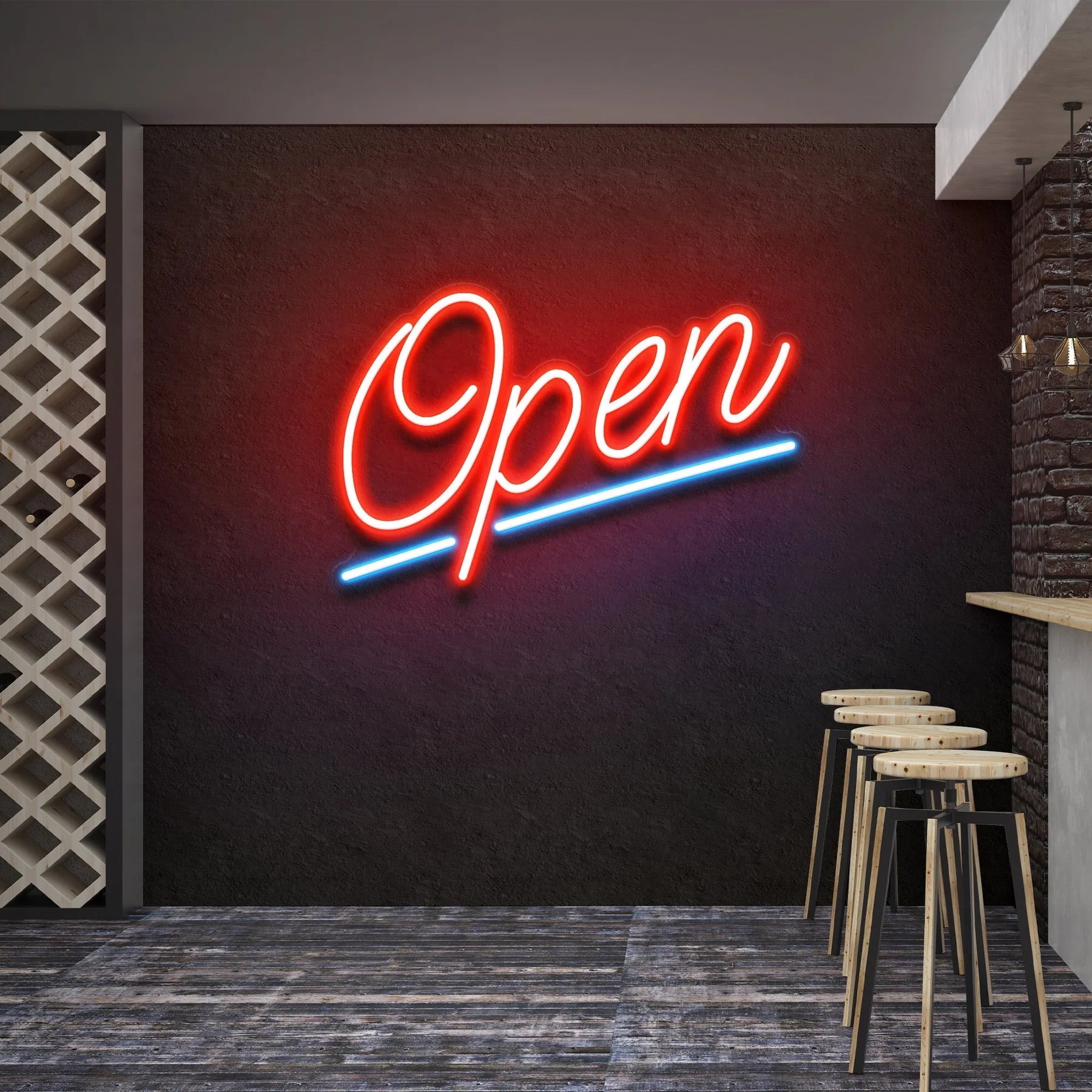 „Open“ 2 LED Neonschildleuchte – Perfekte Beleuchtung für Ihr Geschäft
