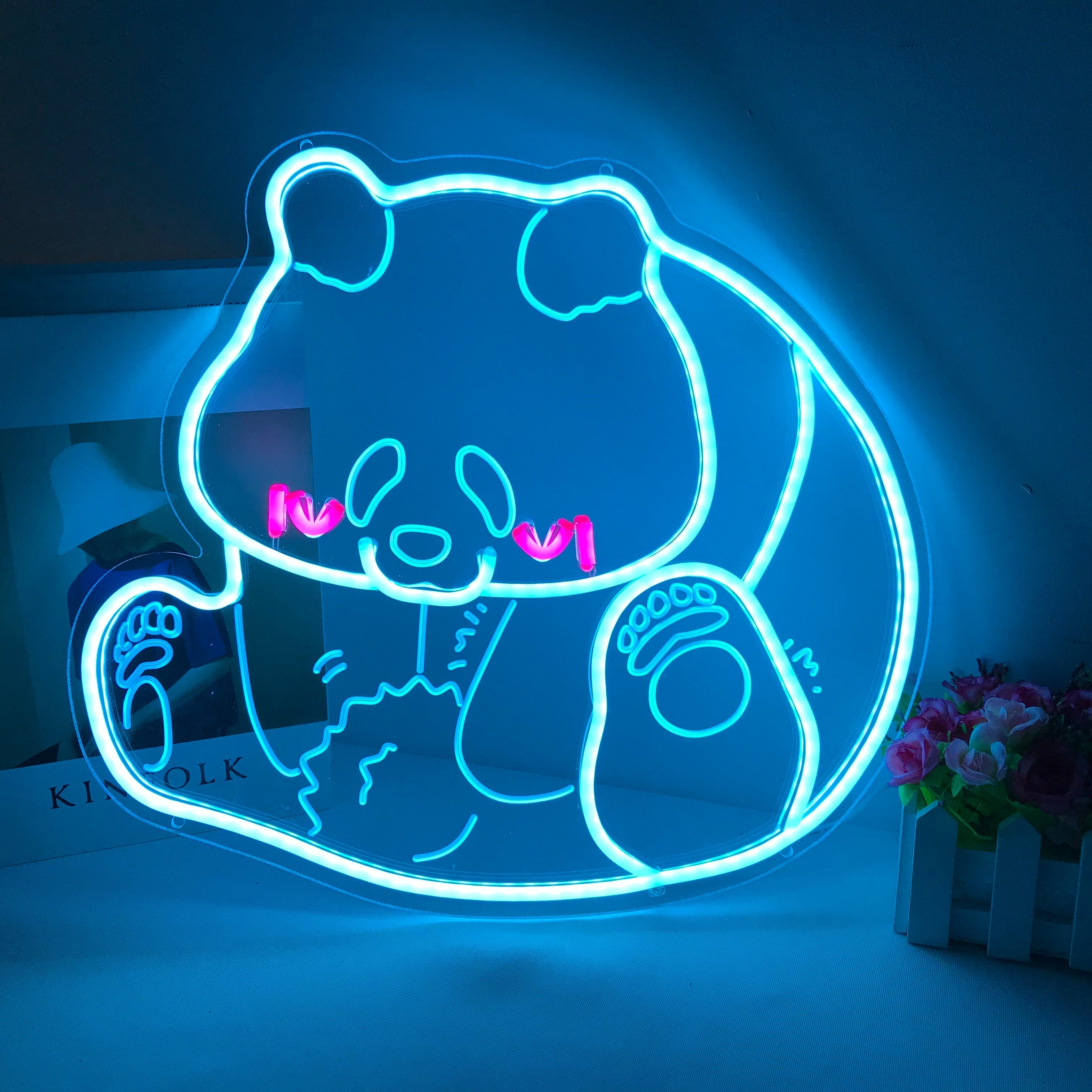 "Panda, Cartoon" Mini Neonschrift