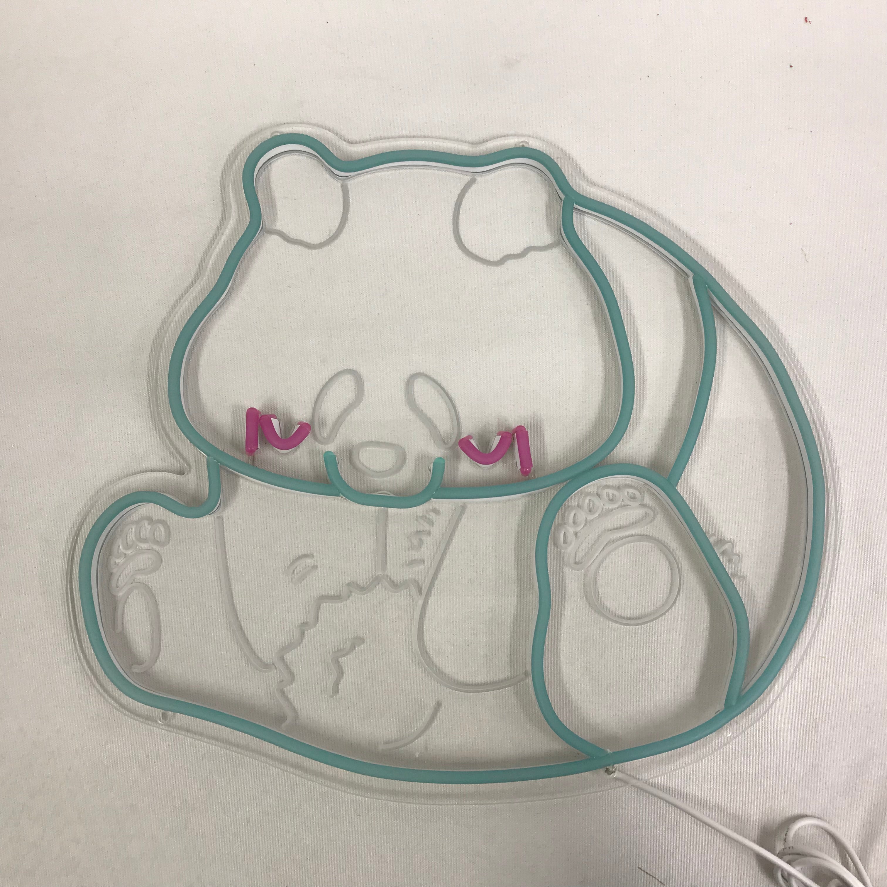 "Panda, Cartoon" Mini Neonschrift