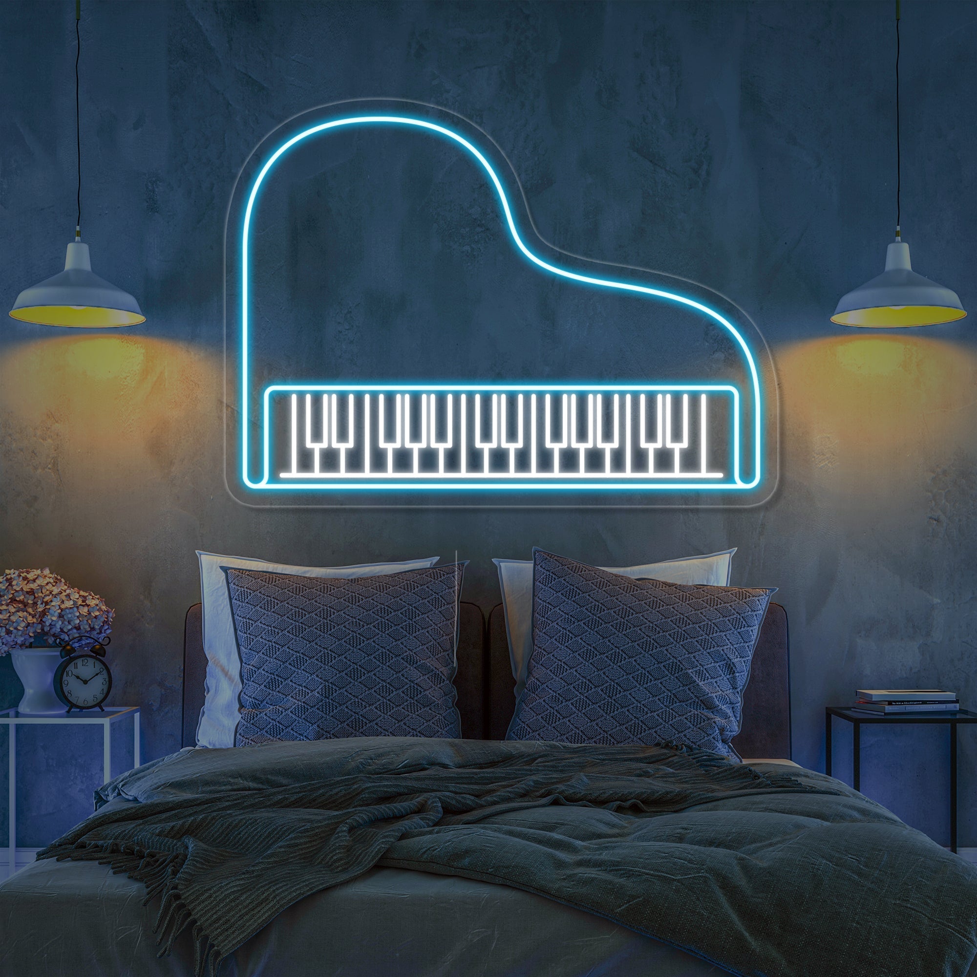 "Klavier" Neonschrift