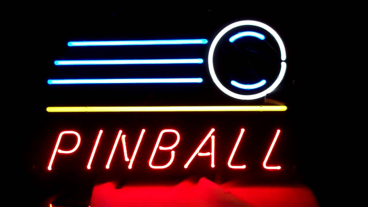 Pinball Shop Open Neonschrift