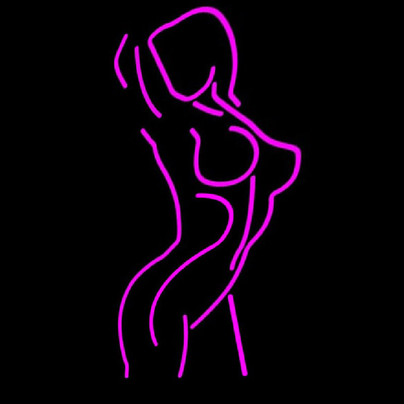 "Rosa Erotische Tänzerin Mädchen" Neonschrift