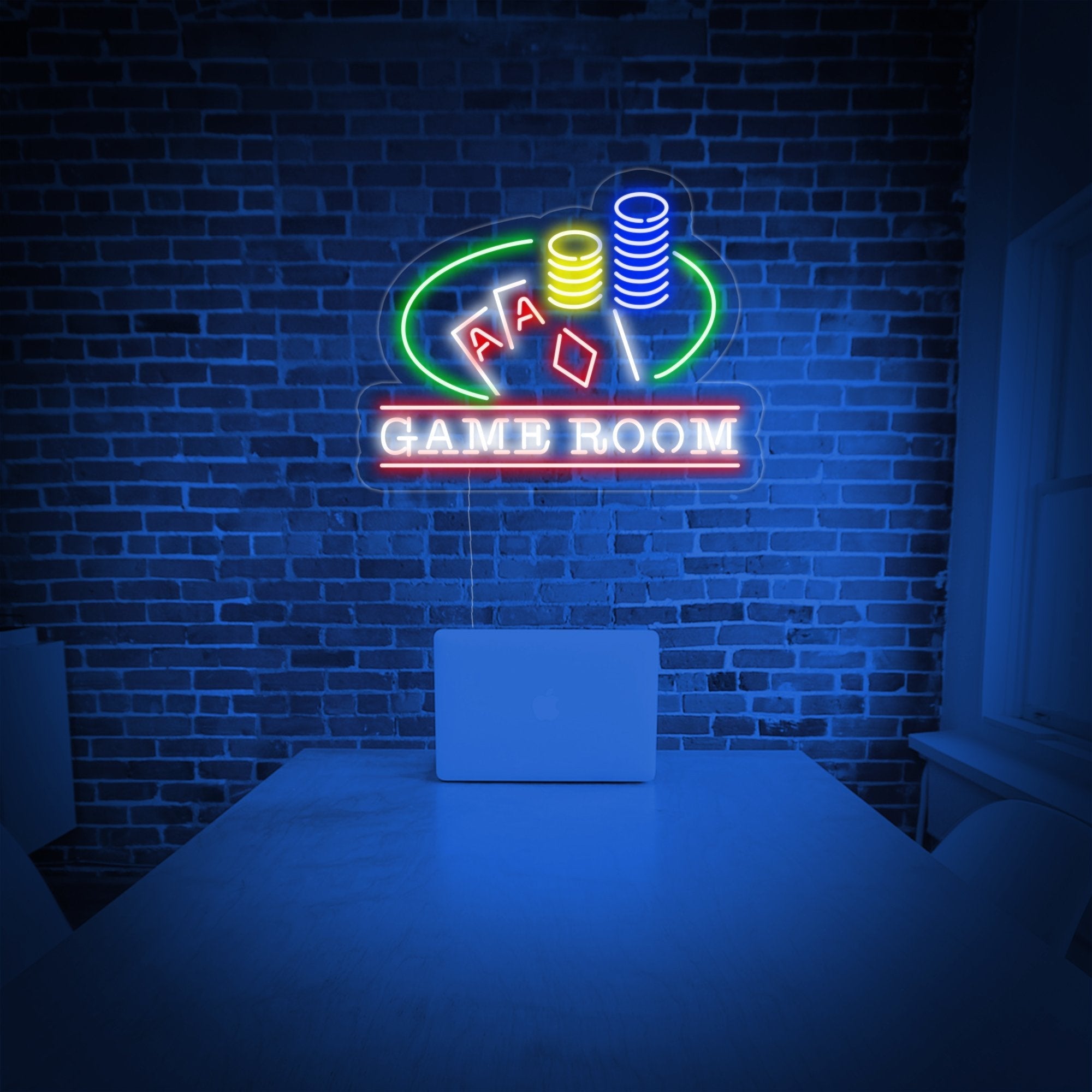"Pokerchips" Neonschrift