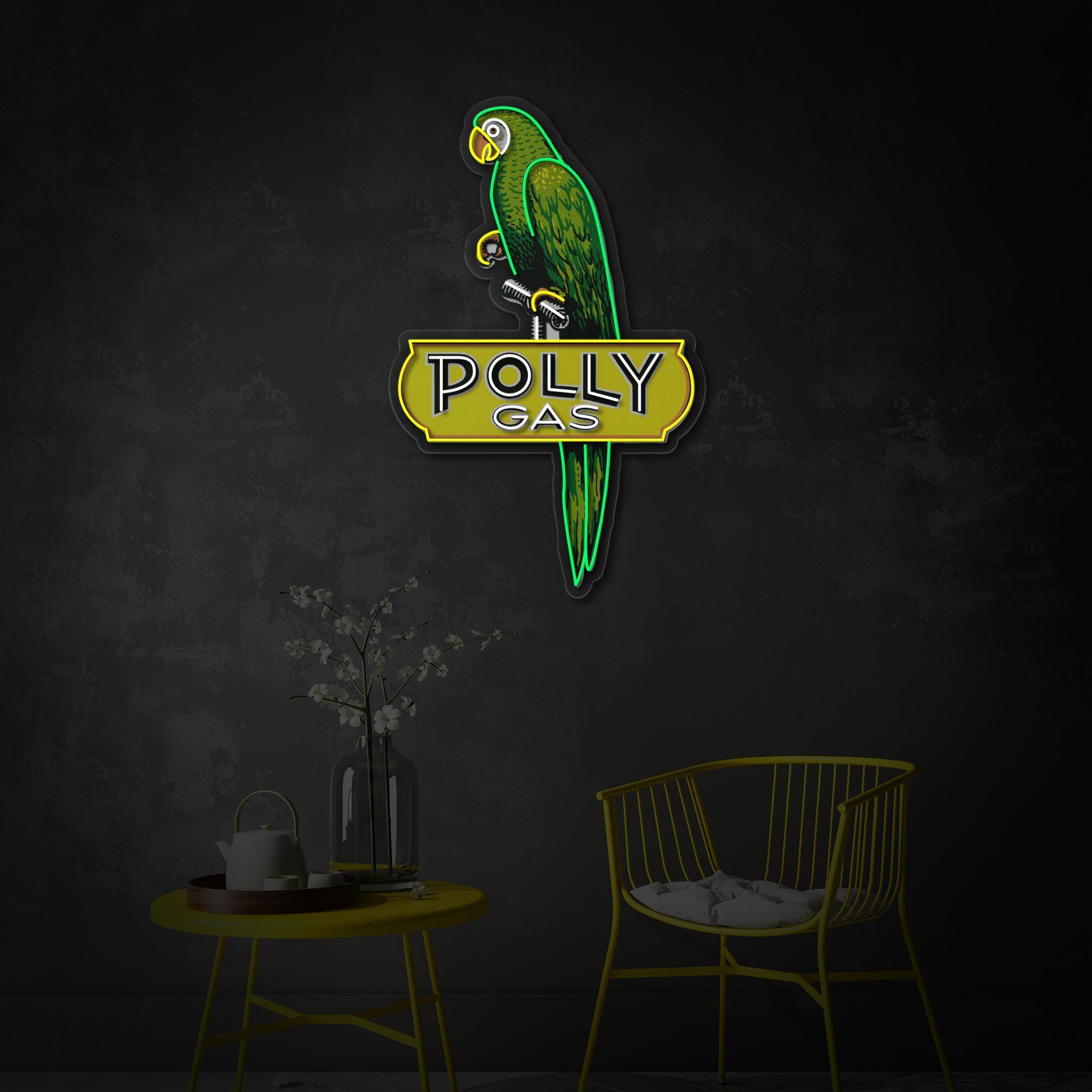 "POLL -GAS -Logo" UV-bedruckt LED-Neonschild