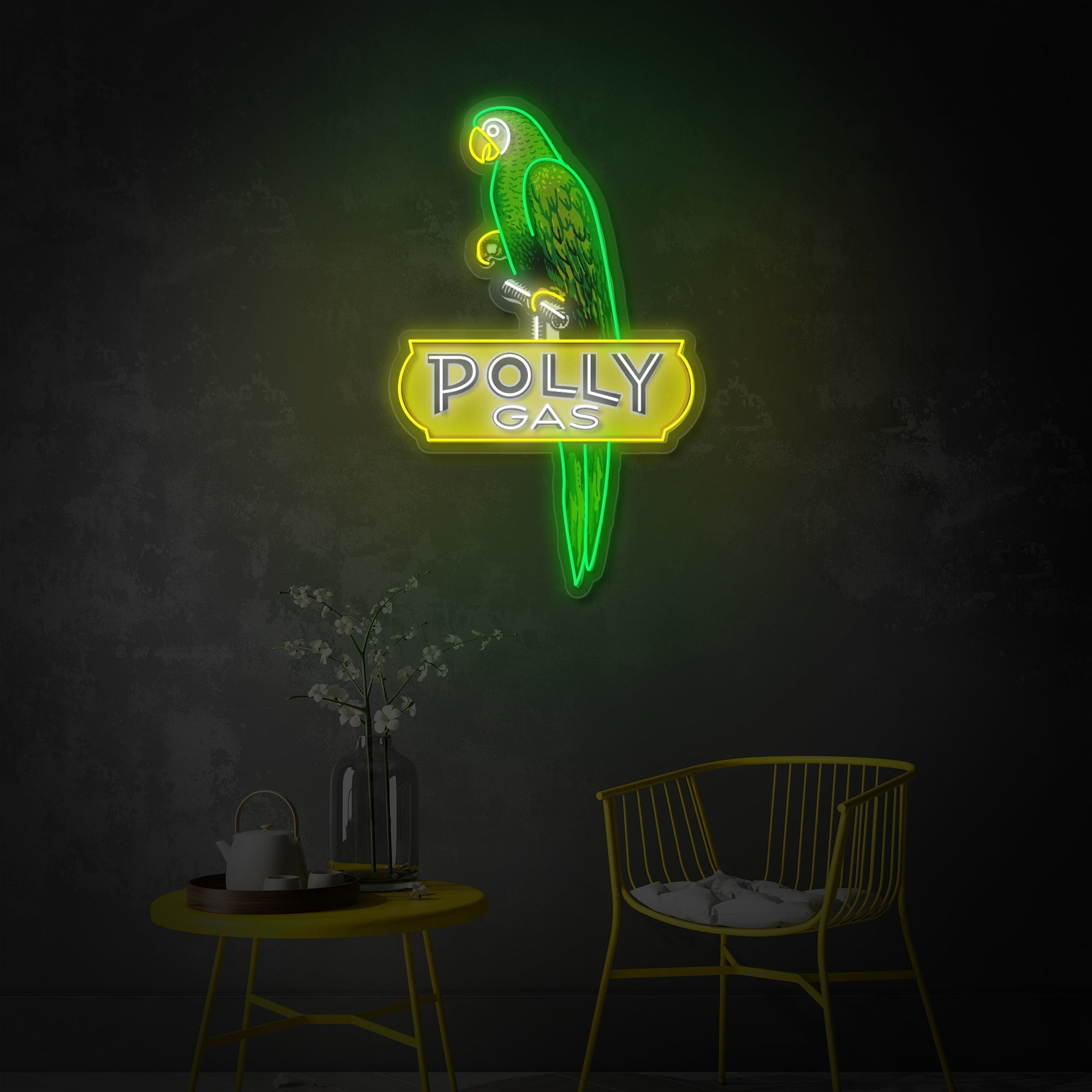 "POLL -GAS -Logo" UV-bedruckt LED-Neonschild