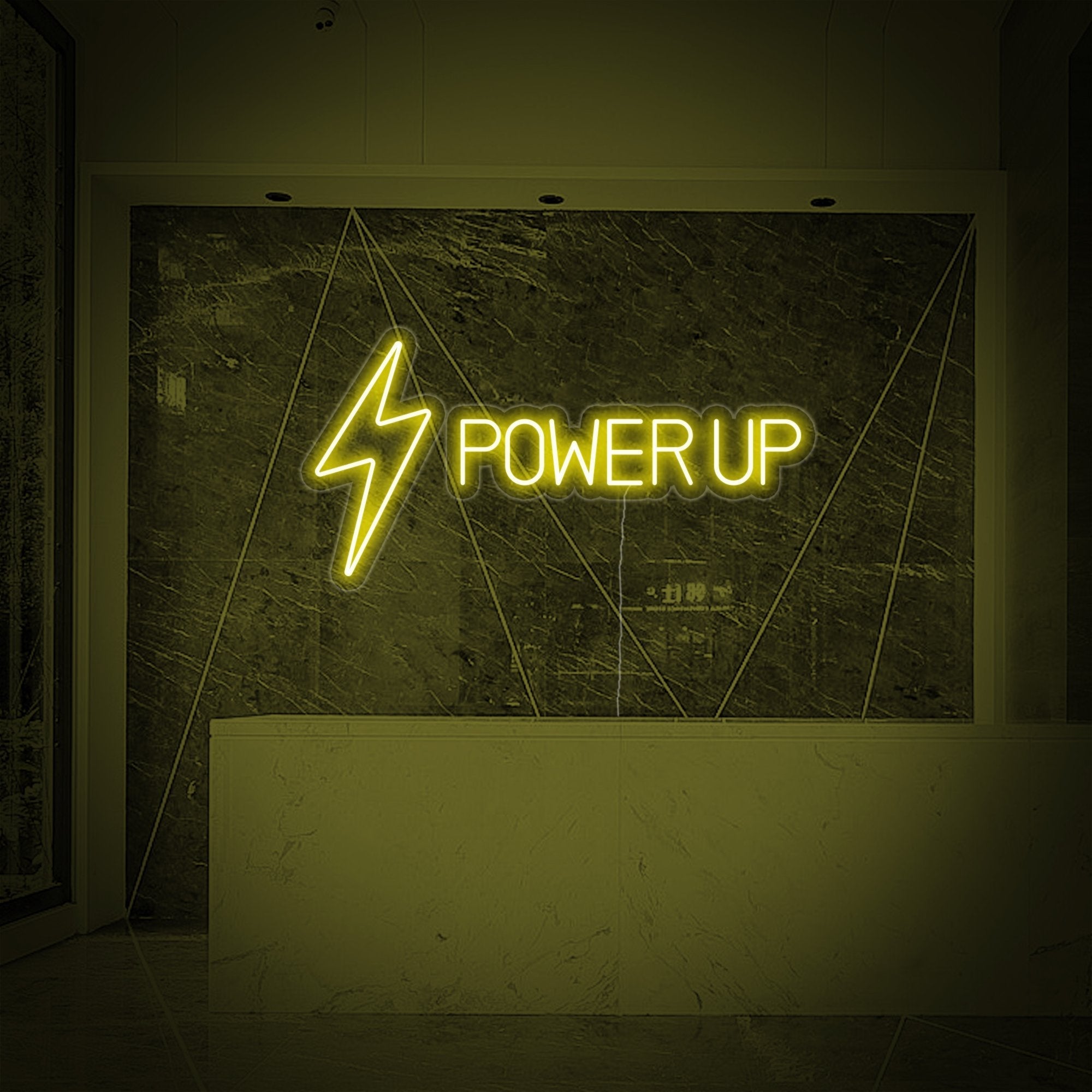"Power Up, Fitnessstudio Dekoration, Fitnessstudio Zitate, Fitness Zitate, Workout Zitate" Neonschrift