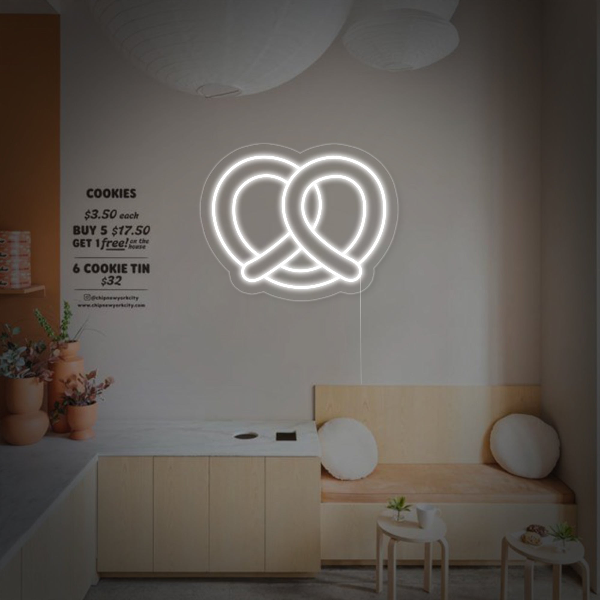 "Brezeln" Neonschrift