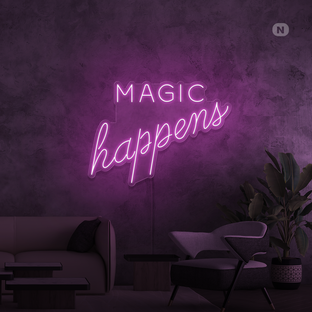 Neon Schild Magic Happens