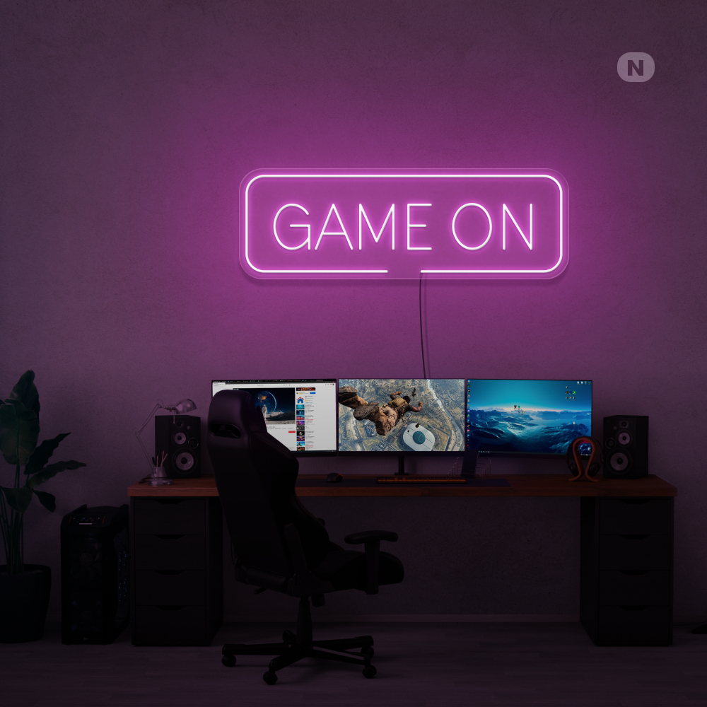 Neon Schild Game On