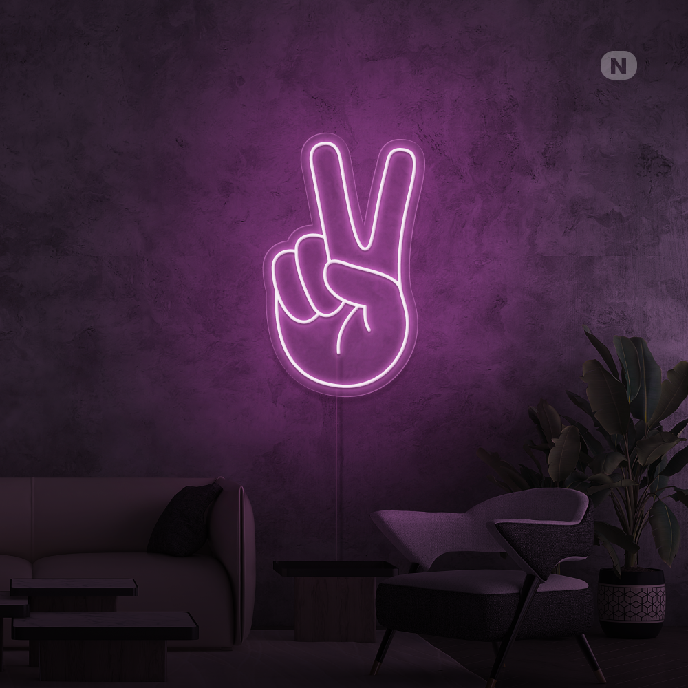 Neon Schild Frieden