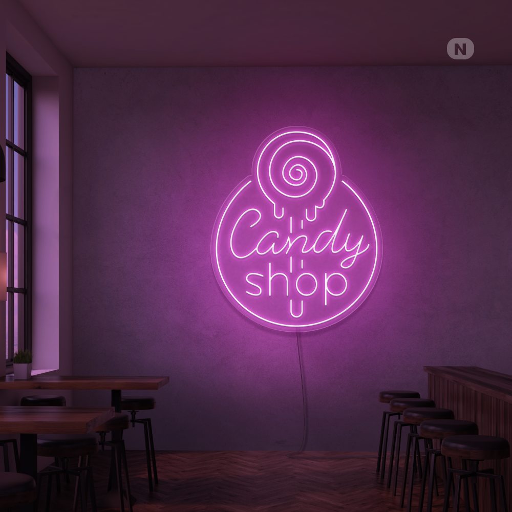 Neon Schild Candy Shop