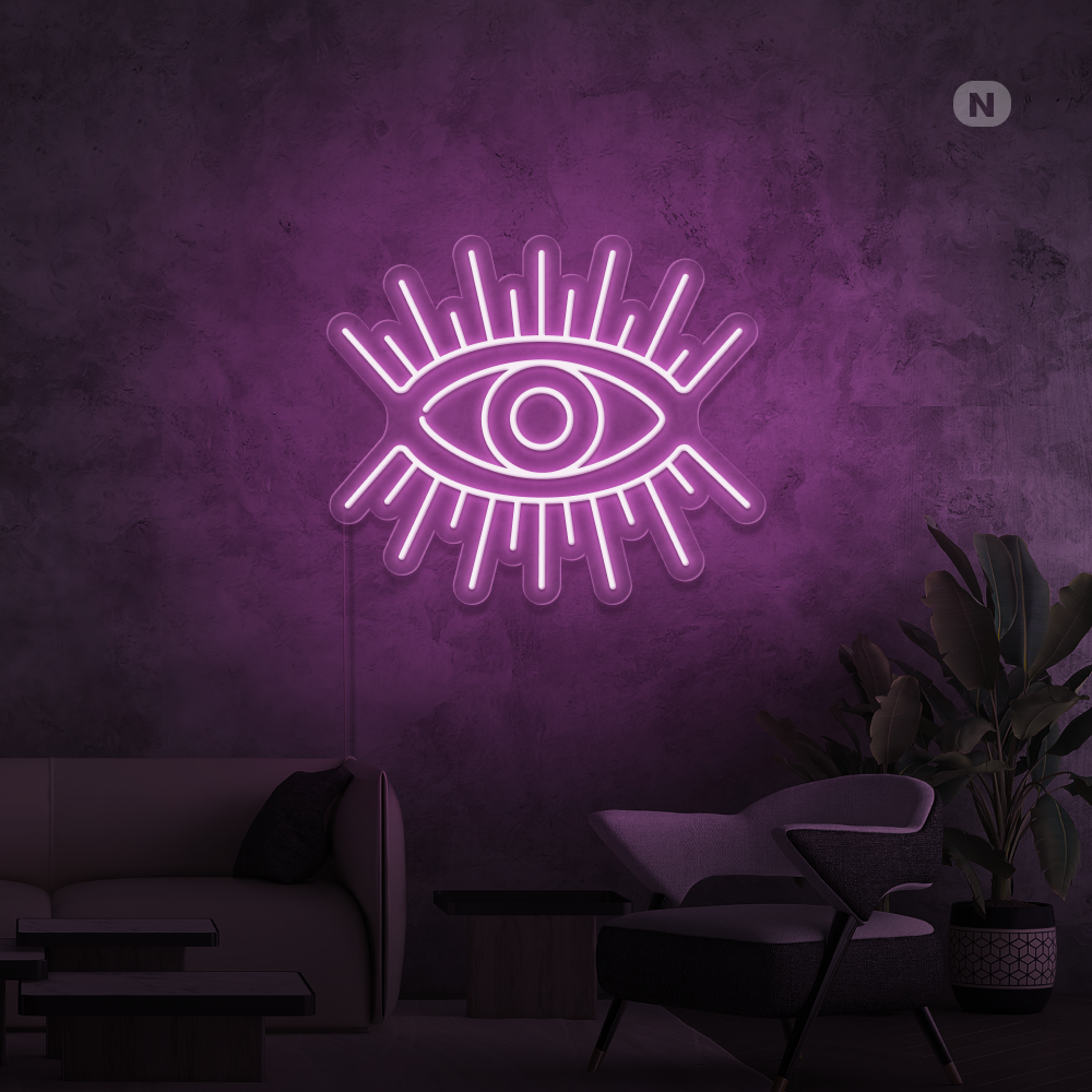 Neon Schild Künstlerisches Auge