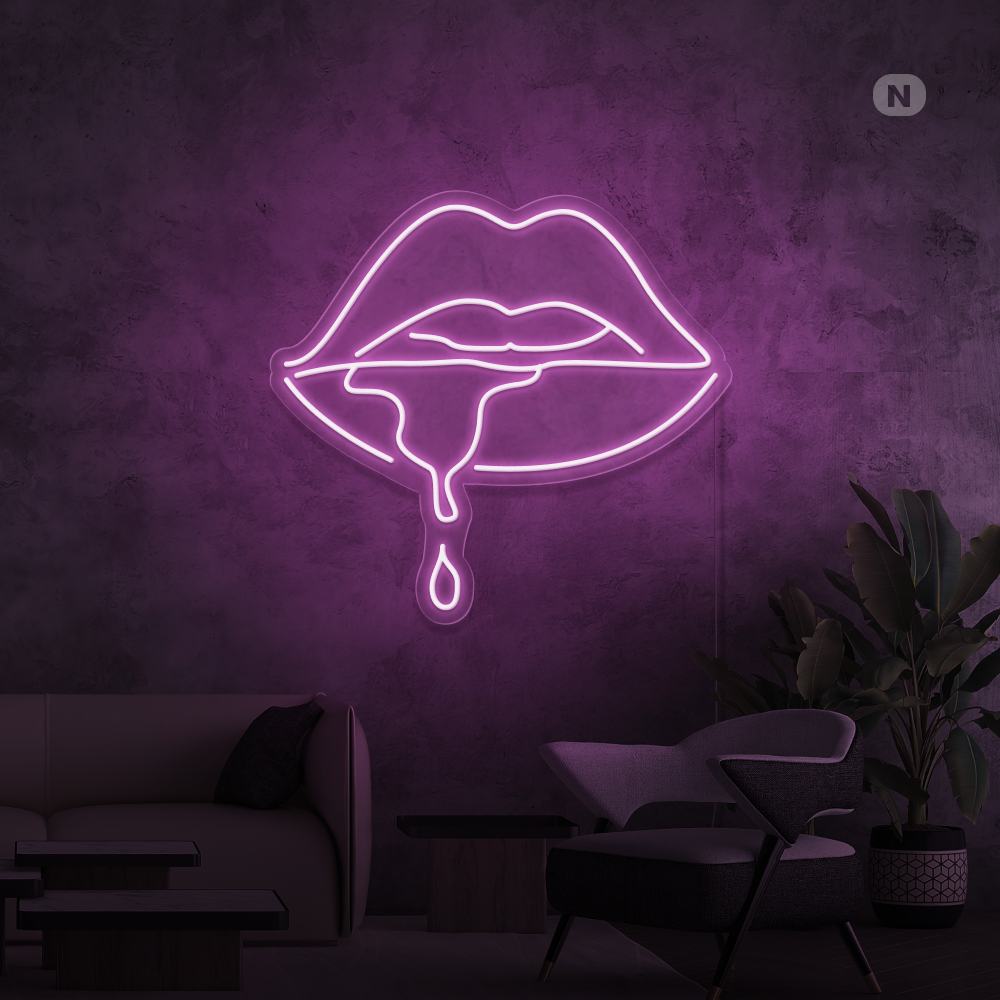 Neon Schild Ätzende Lippe